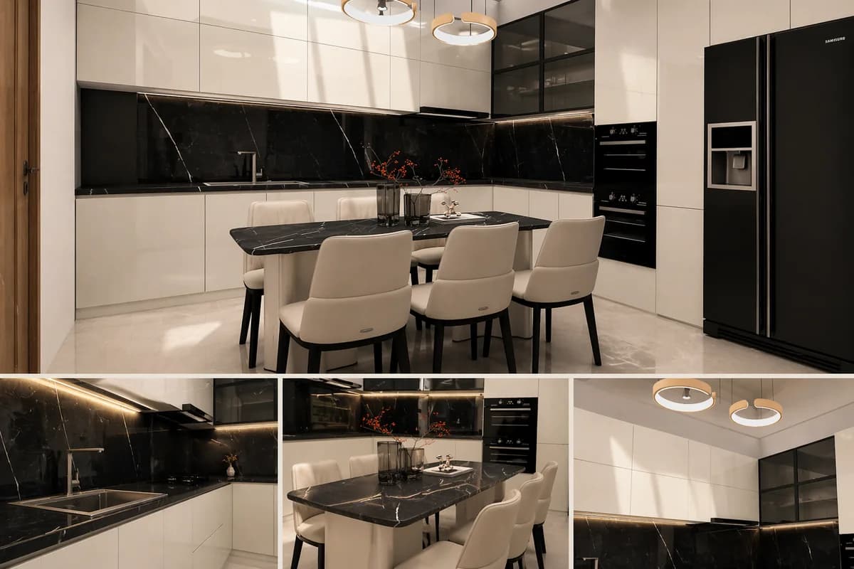 Cuisine Delta BM Wood en high gloss blanc brillant